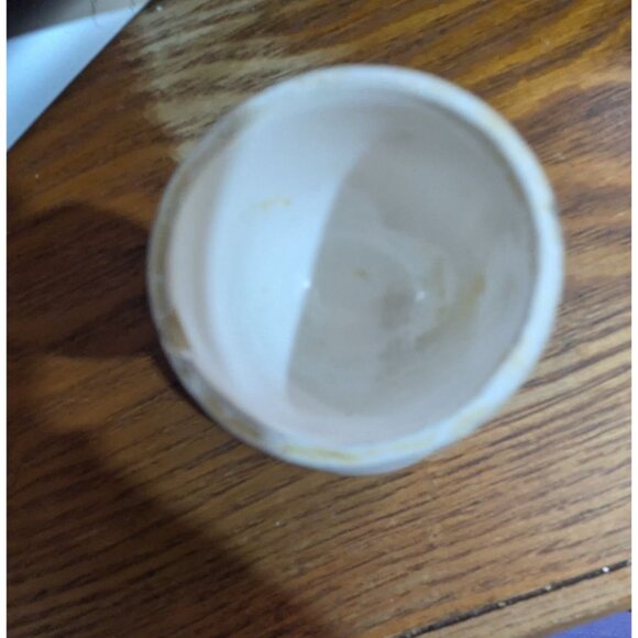 vintage Good Morning Rooster Ceramic Egg Cup White Blue 3.5 Farmhouse Kitsch - Picture 7 of 7